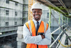 Construction manager in the field