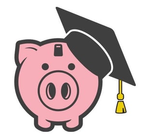 eBacon Pig Learning Icon in Grad Cap