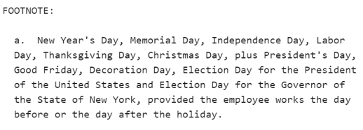 holiday classification for wage determination