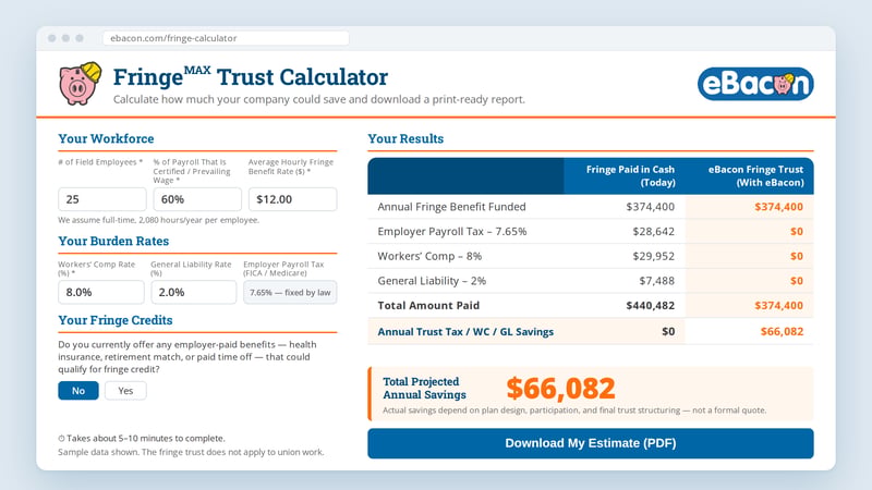 FringeMAX Trust-Calculator
