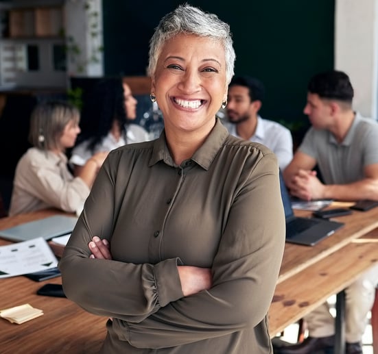 Payroll Manager smiling